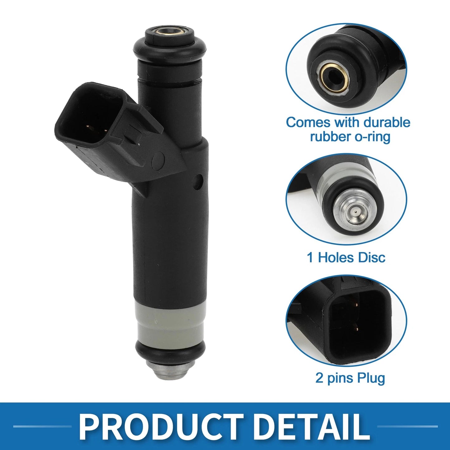 Fuel Injector for Ford F-150 2005-2008 4.2L Black (1 Pc)