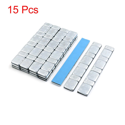 15pcs 2.1oz Wheel Balance Weights Strips Self-Adhesive 124x18mm for Motorcycle