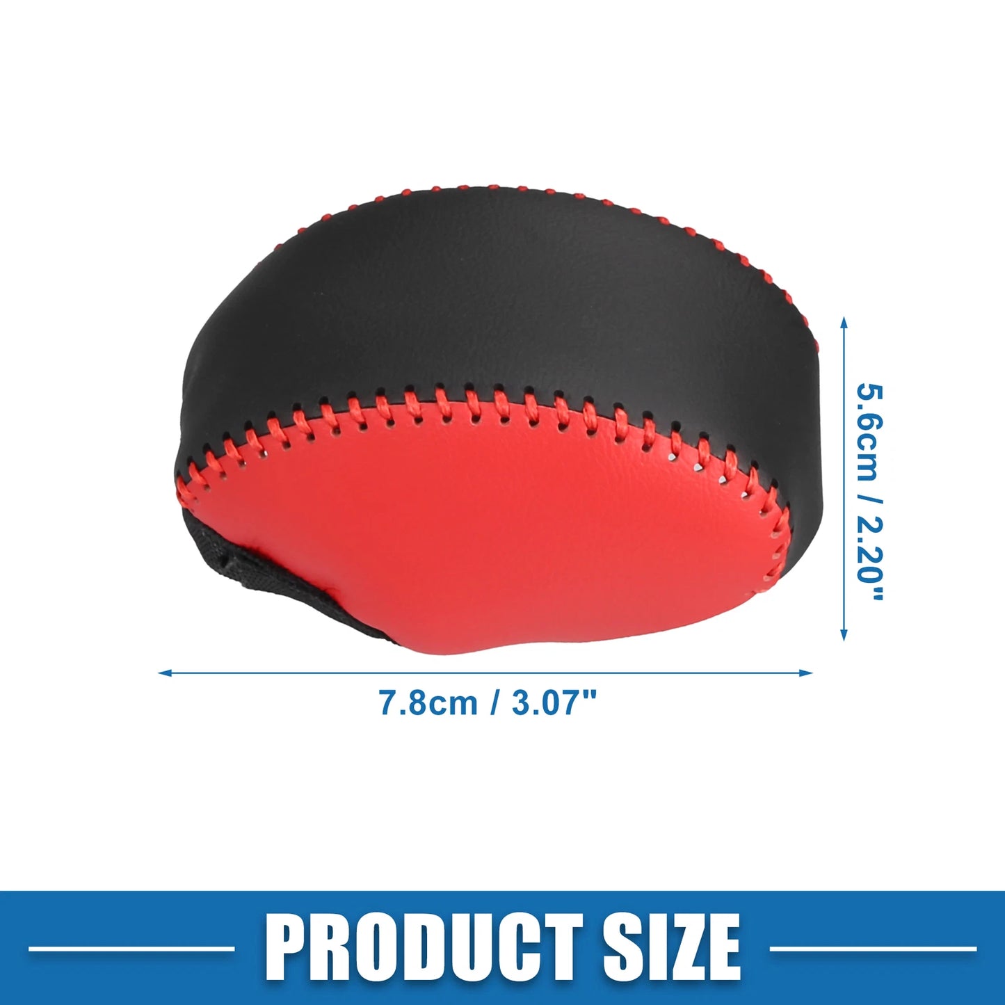 Automatic Gear Shift Knob Cover for Toyota RAV4 2019-2023 Black Red