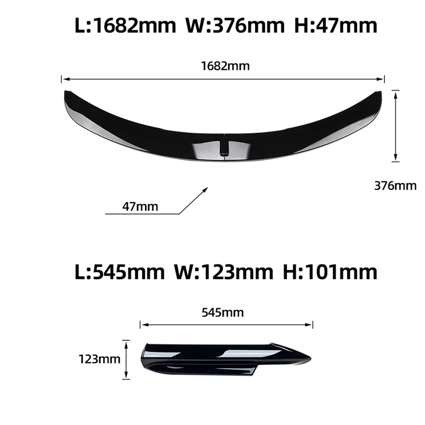 Front Lip Splitter for BMW E90 E91 M-Tech (2005-2008) Black