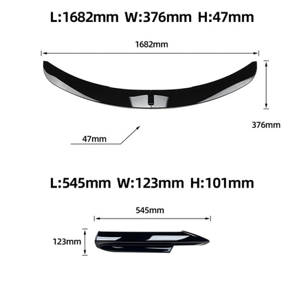 Front Lip Splitter for BMW E90 E91 M-Tech (2005-2008) Black