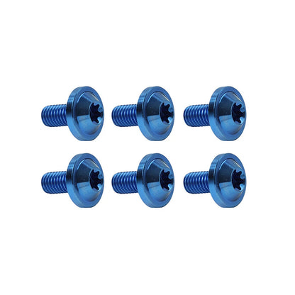 6 x Blue Titanium M6x30mm Torx Head Bolts for Bike Motorcycle