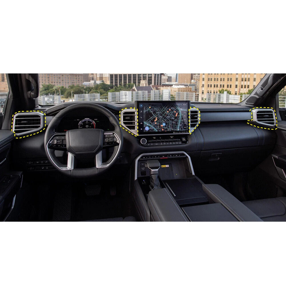 4x Dashboard Side Air Vent Outlet Cover Trim for Toyota Tundra (2022)