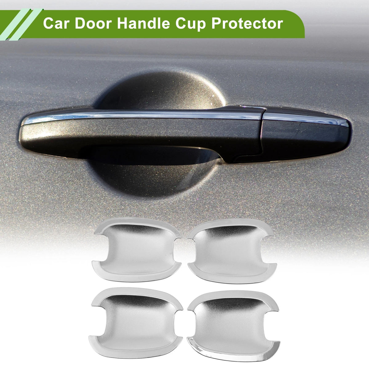 Door Handle Cup Protector for Chevy Malibu Cruze Chrome Silver Tone 4 Pcs