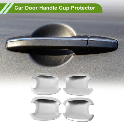 Door Handle Cup Protector for Chevy Malibu Cruze Chrome Silver Tone 4 Pcs