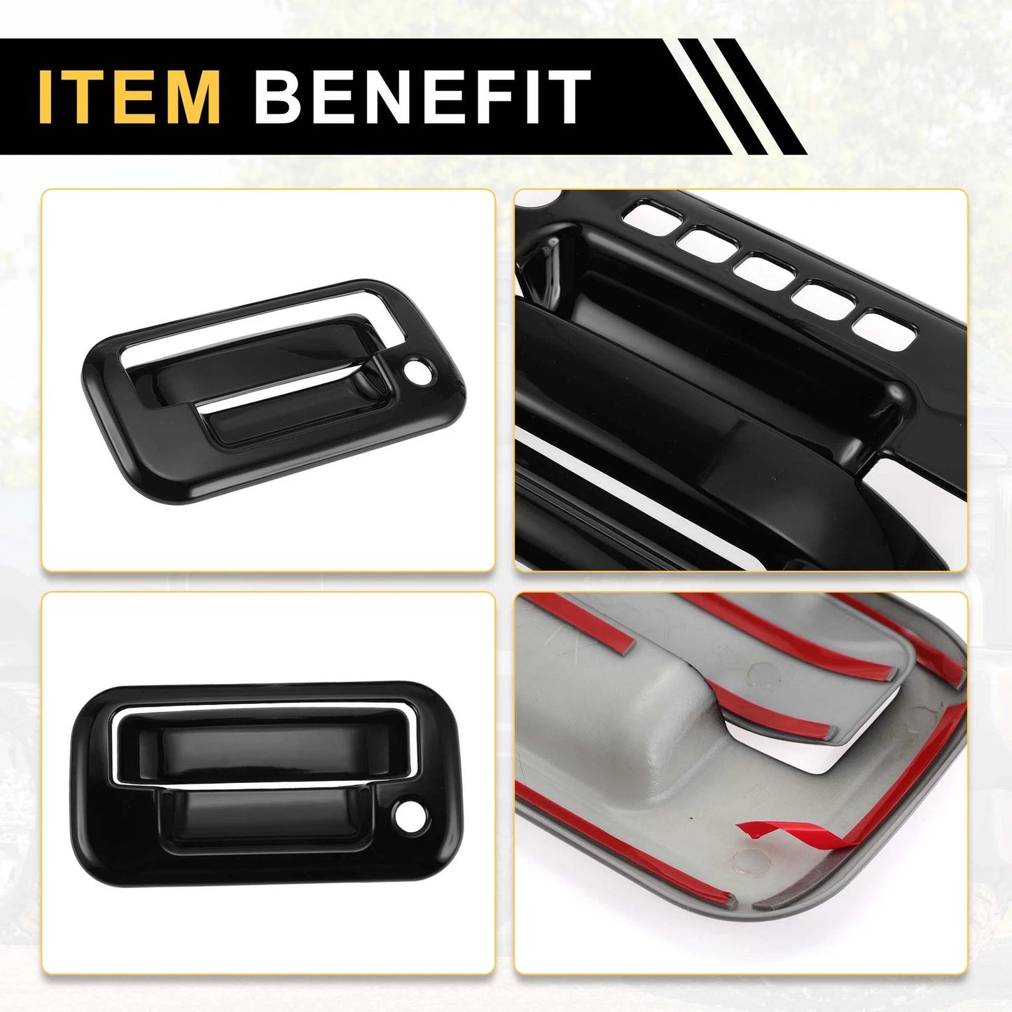 Exterior Door Handle Cover Set for Ford F-150 (2004-2014) Black