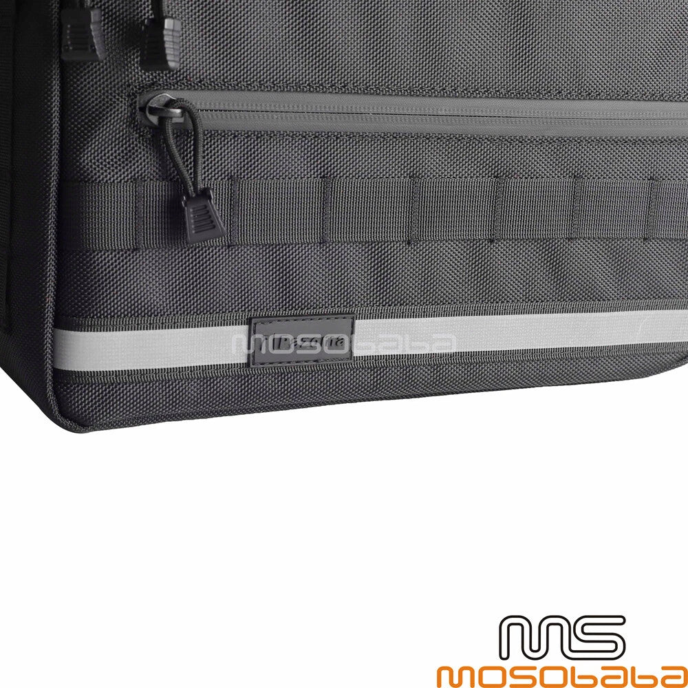 Waterproof Luggage Bag Saddlebags w/ Reflectors for Harley Softail Dyna