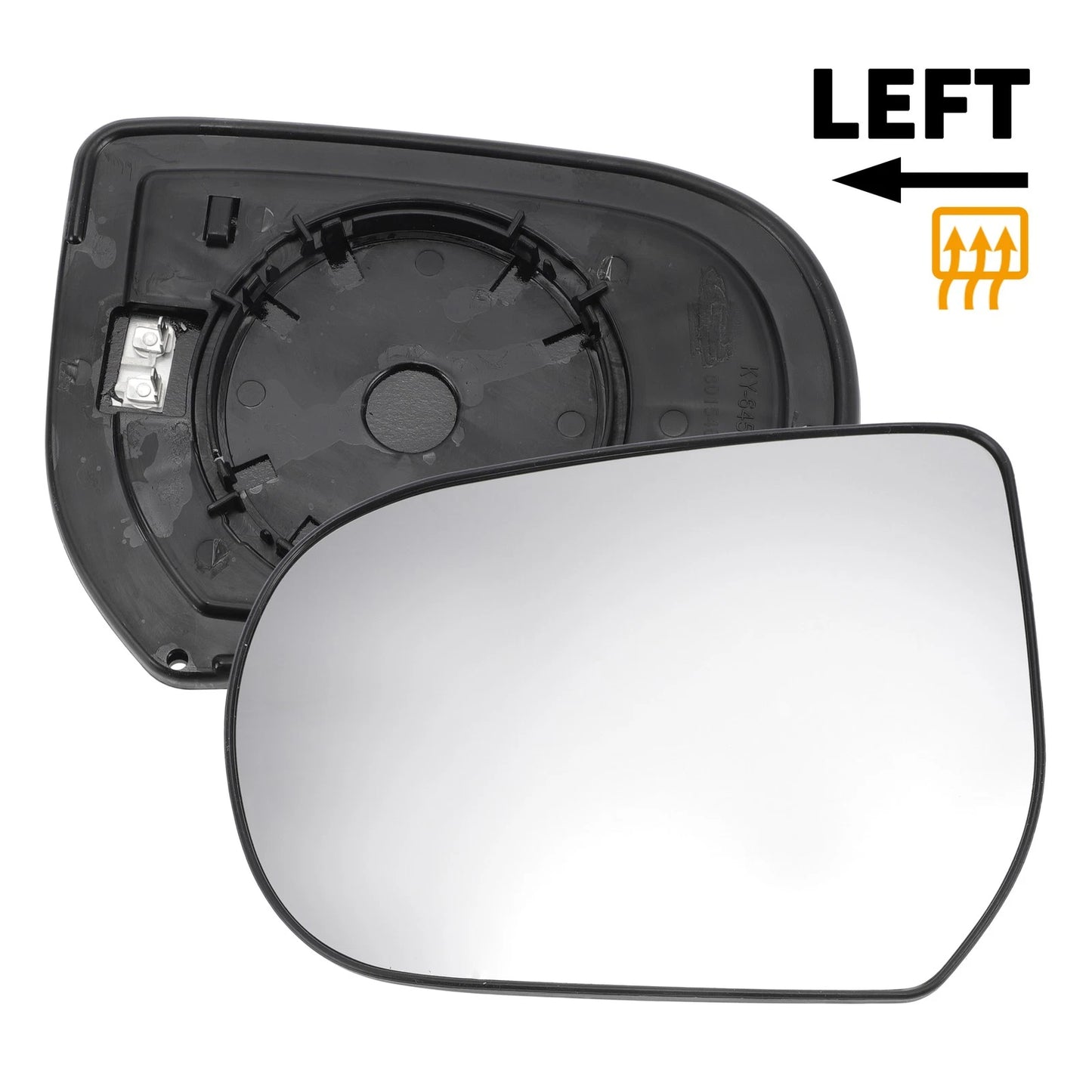 Left Side White Mirror Glass w/ Back Convex Heated for Ford Maverick (2000-2006)