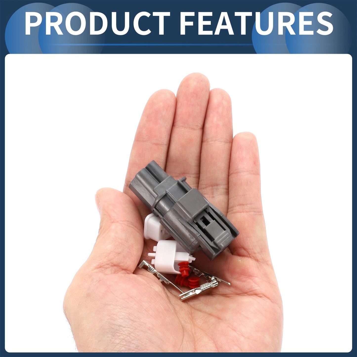 Pin Waterproof Connector Plug for Honda - Gray