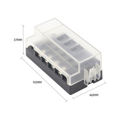 4-Way Compact Fuse Box 30A DC 32V for Universal Vehicles