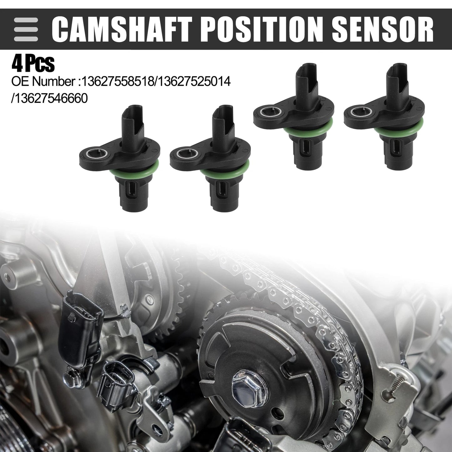 4 x Engine Camshaft Position Sensor for BMW 435i (2013-2016)