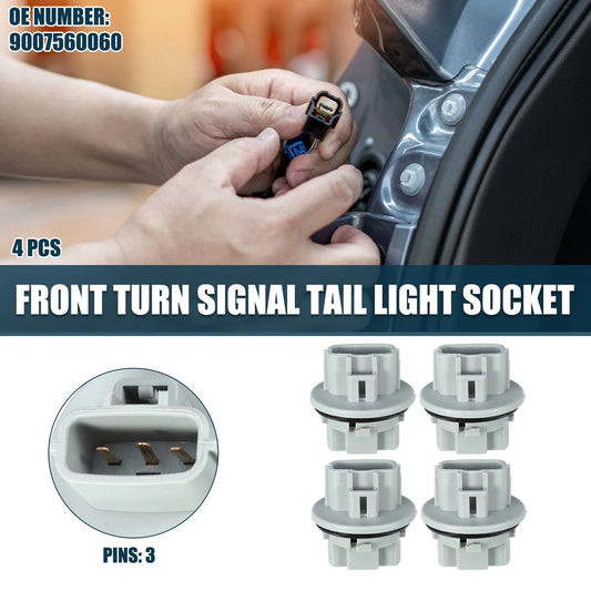 4 x Front Turn Signal Tail Light Socket for Toyota Tacoma