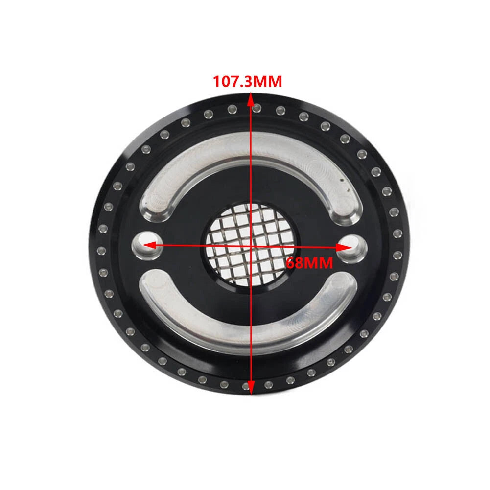 Black Front Pulley Guard Engine Cover for Harley Sportster XL (2004-2023)