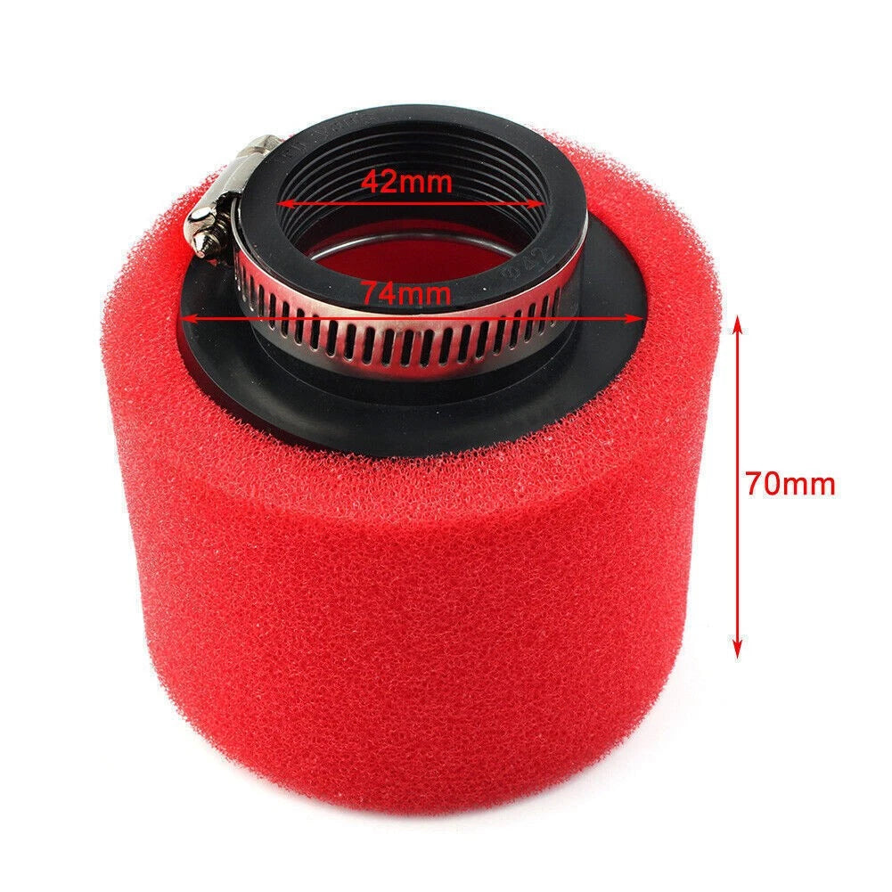42mm Red Foam Air Filter for 50cc 70cc 90cc 110cc XR50 CRF50 Pit Dirt Bike ATV