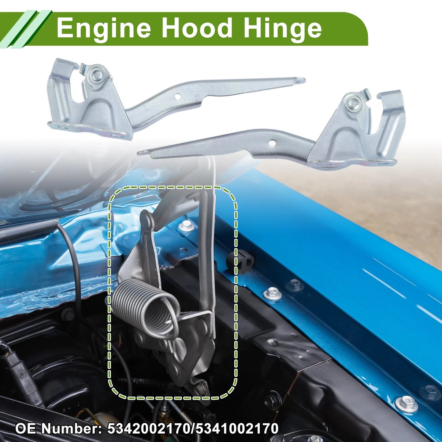 Hood Hinges 1 Pair for Toyota Corolla (2009–2013)