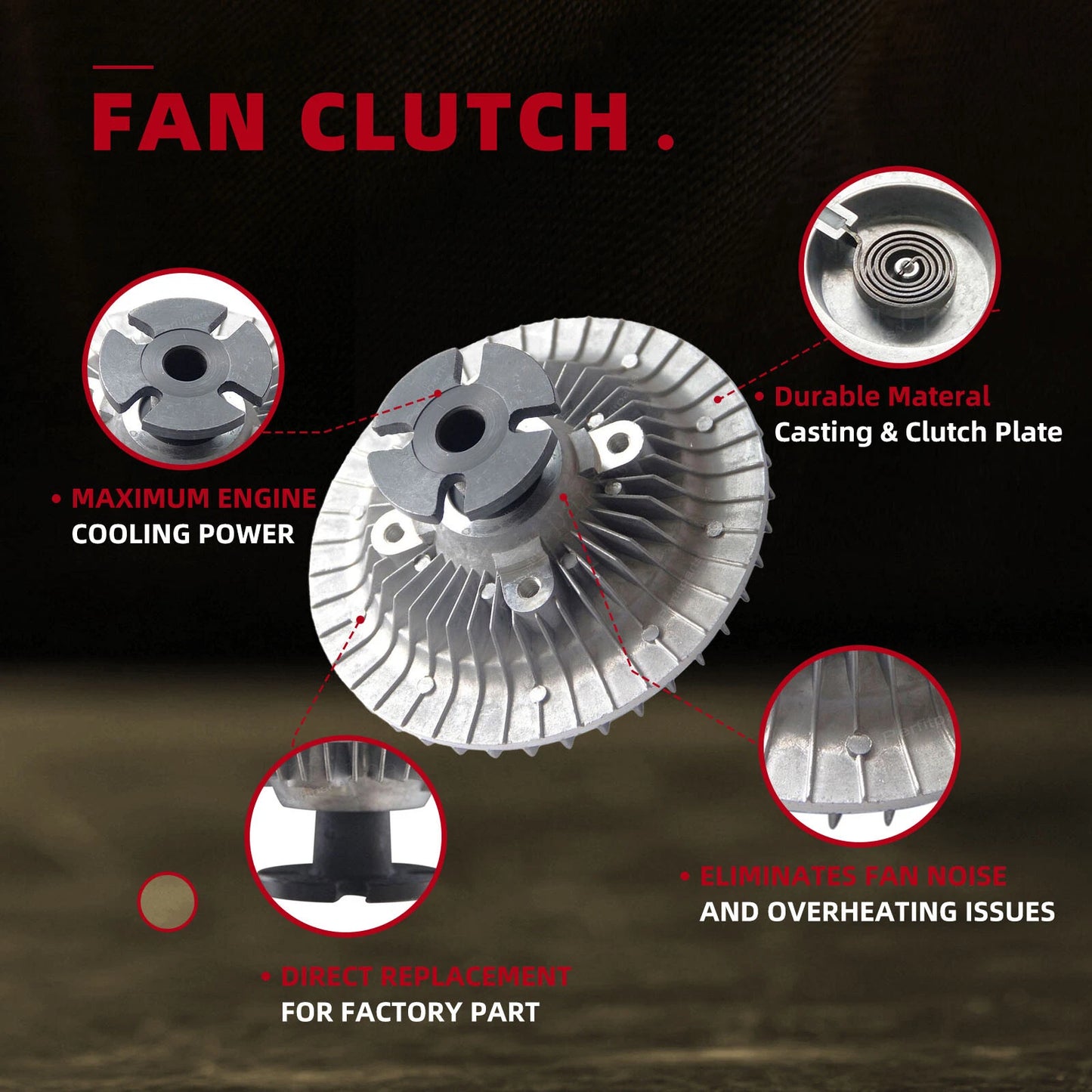 Cooling Fan Clutch for Chevrolet GMC Jeep Cadillac - Hayden 2705