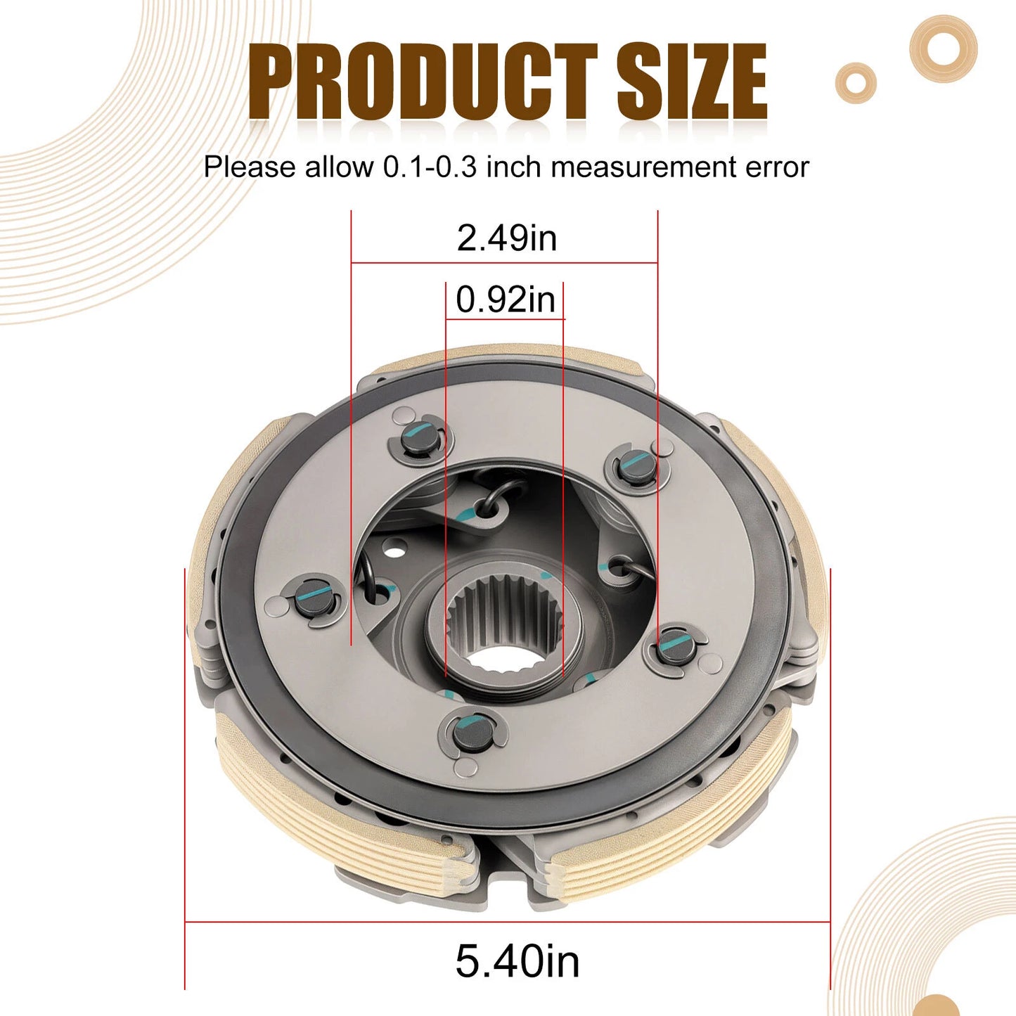 Wet Clutch Centrifugal Carrier for Honda FourTrax 300 TRX300/TRX300FW 1988-2000