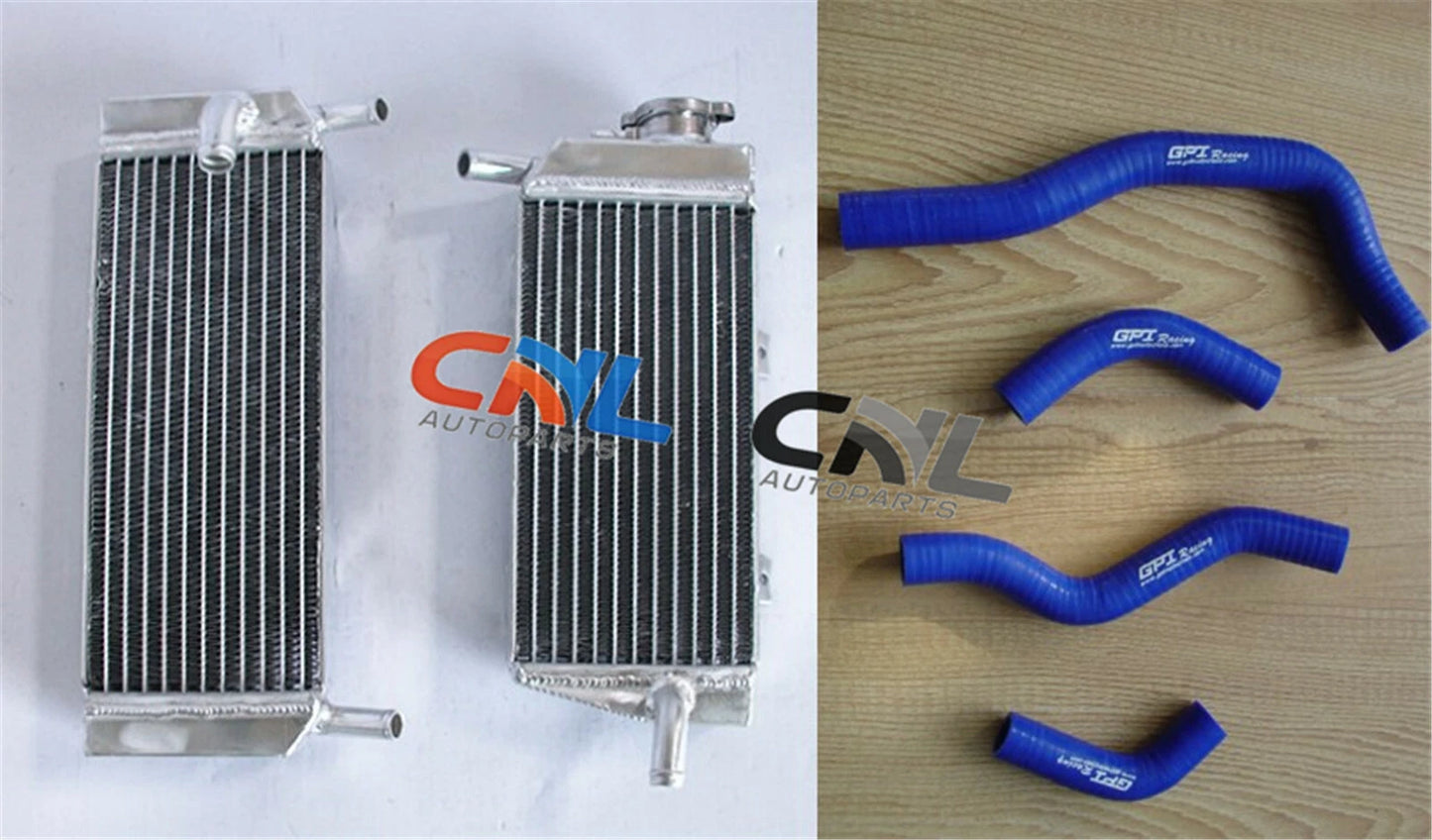 Aluminum Radiator & Blue Hoses for Honda CRF450X (2005-2016)