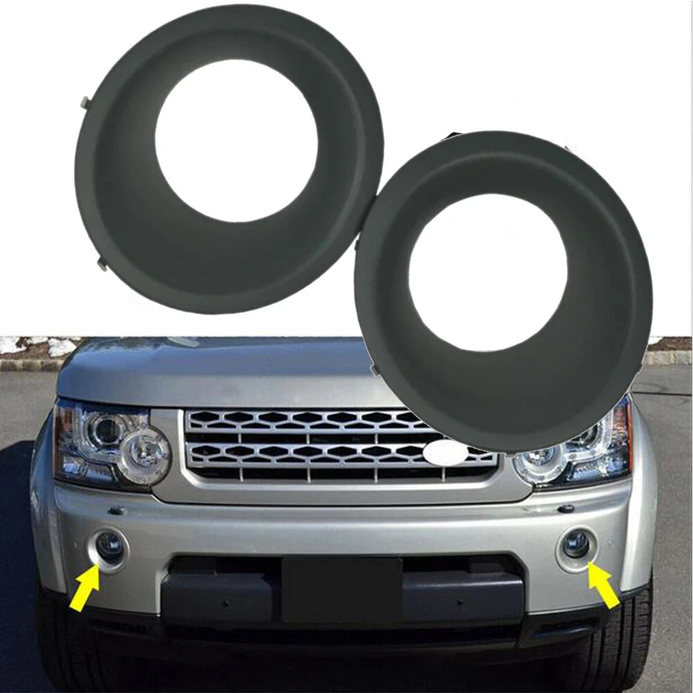 Left & Right Front Bumper Fog Light Bezels for Land Rover LR4 (2010-2014)