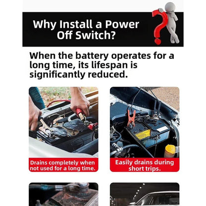 Battery Disconnect Switch Copper 12V/24V for Car/RV/Marine/Boats