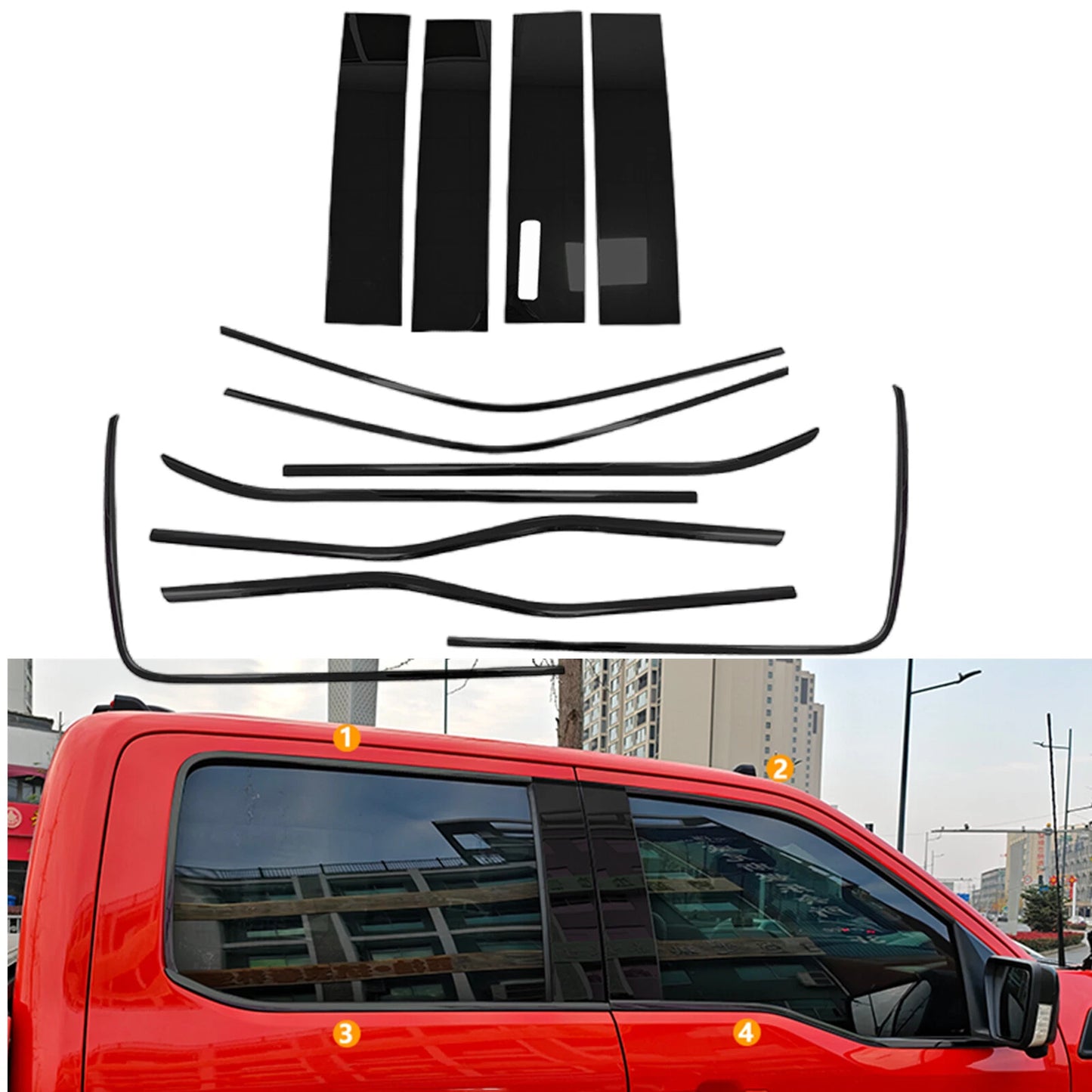 Window Seal Belt Trim for Ford F150 F350 (2021-2023)