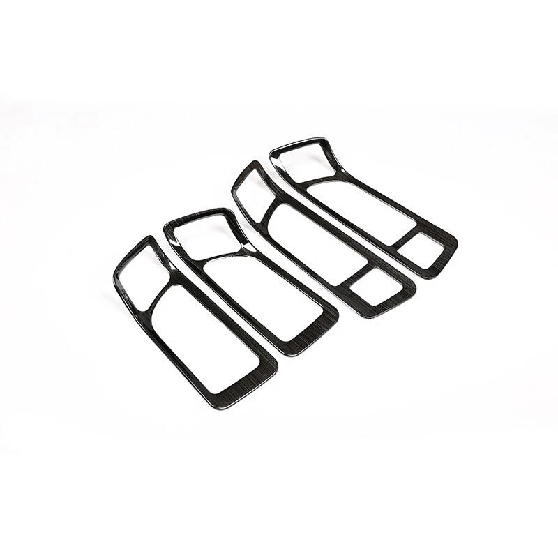 Black Stainless Interior Door Handle Switch Knob Cover Trim For Discovery Sport