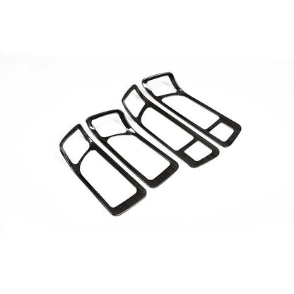 Black Stainless Interior Door Handle Switch Knob Cover Trim For Discovery Sport