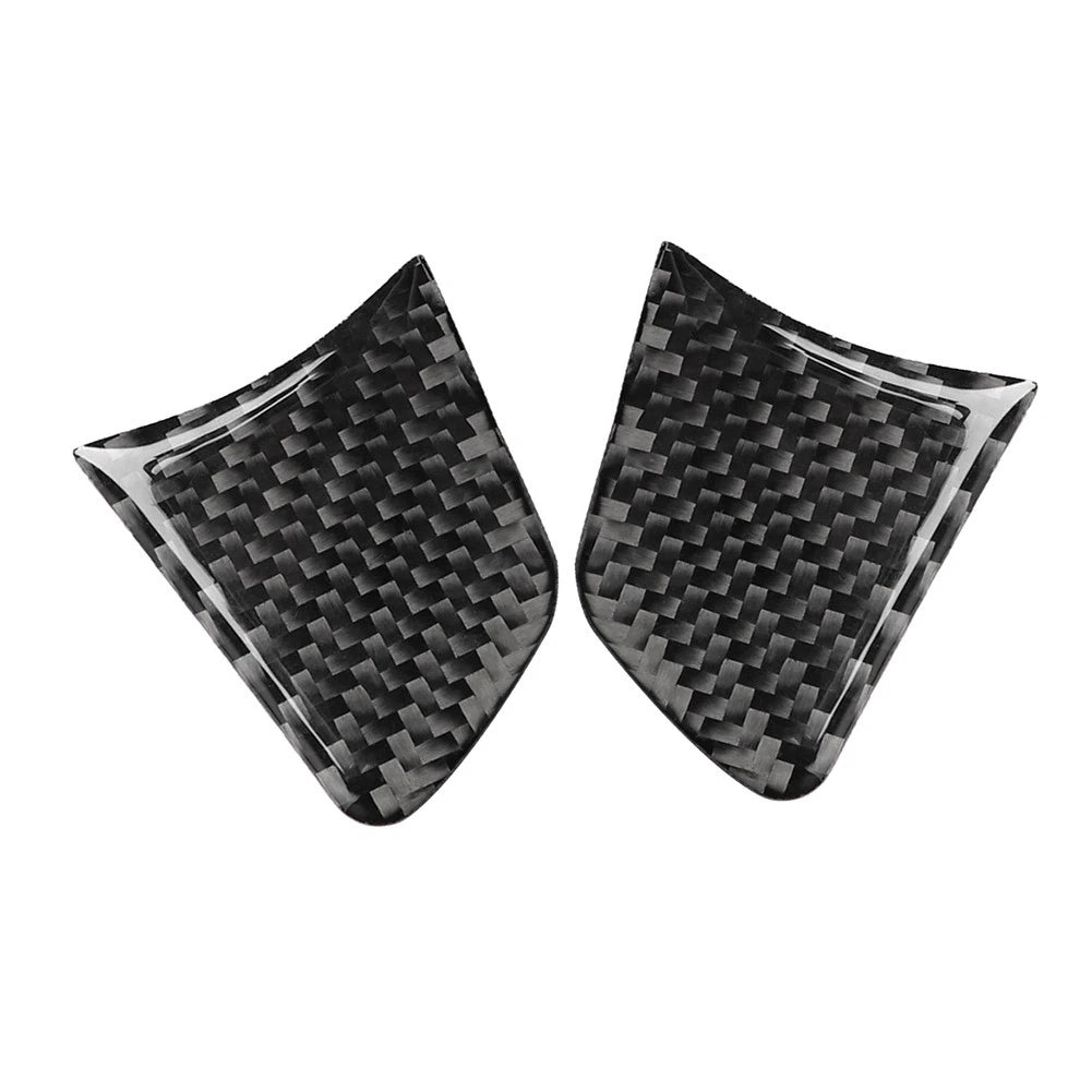 Carbon Fiber Black Steering Wheel Panel Cover Trim for Audi A6 A7 (2012-2018)