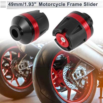 14mm Aluminum Alloy Motorcycle Slider Frame 2 Pcs Red
