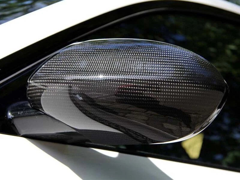 Real Carbon Fiber Side Mirror Cover Caps For BMW E82 1M E92 M3 2009-2013
