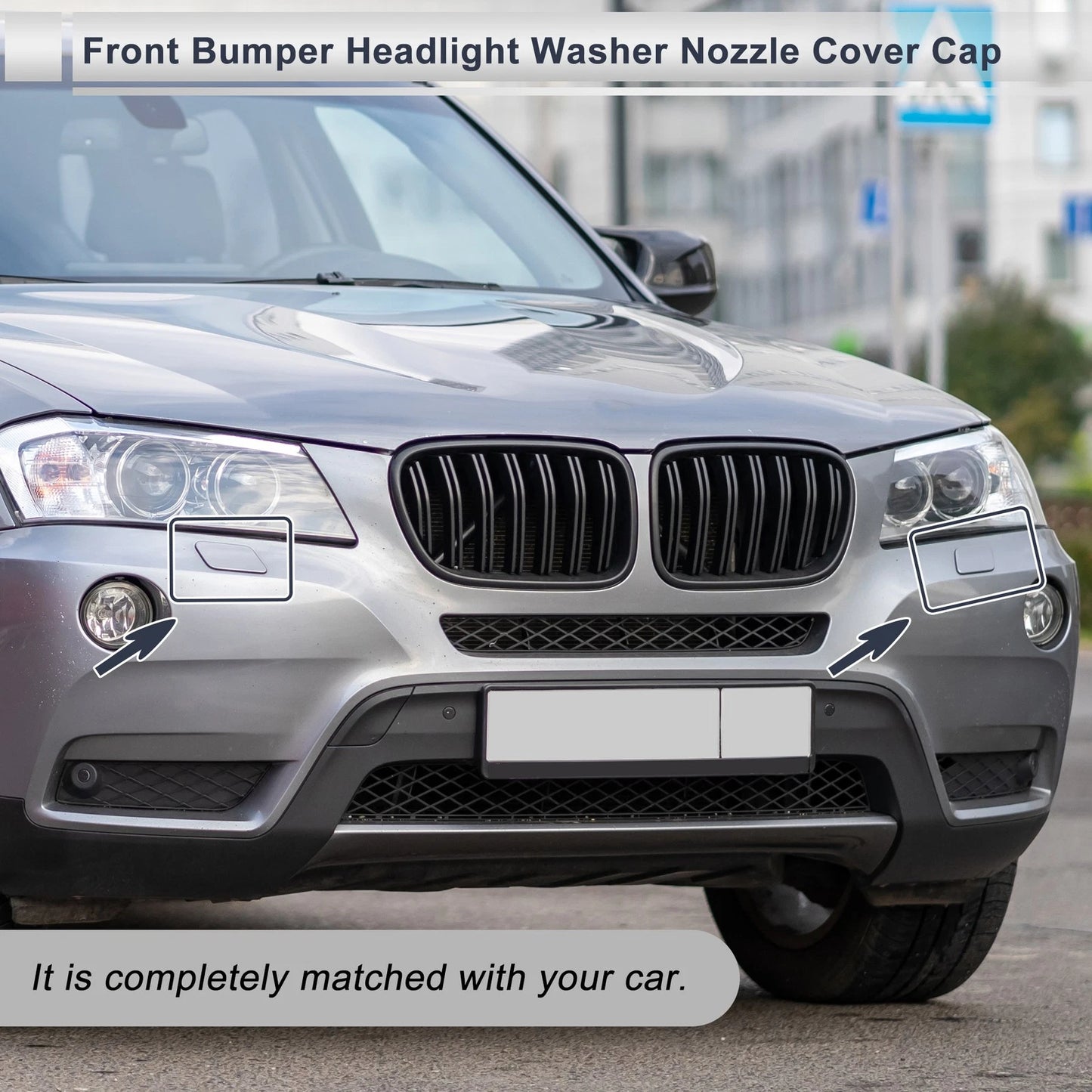 Front Left & Right Headlight Washer Nozzle Cover Cap for BMW X3