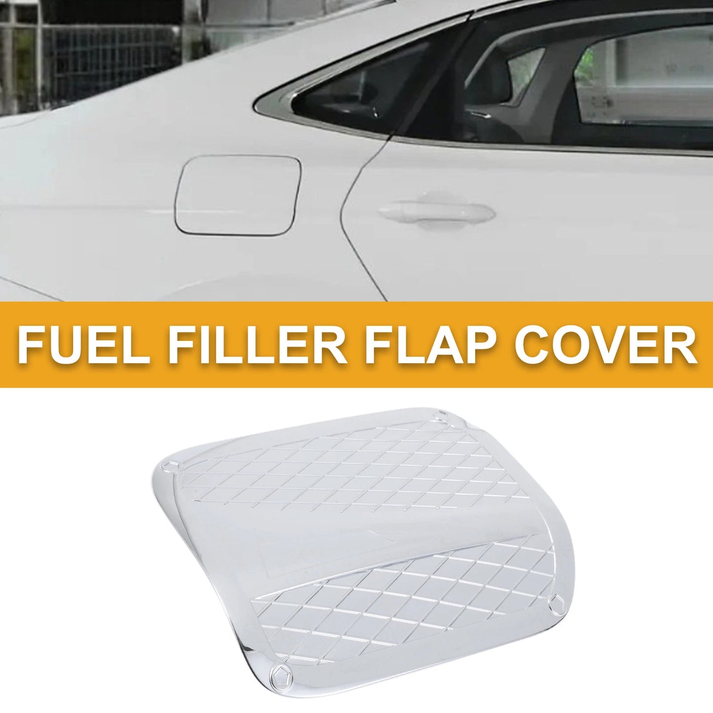 Fuel Tank Door Cap for Toyota Camry (2018-2023) Chrome Silver Tone