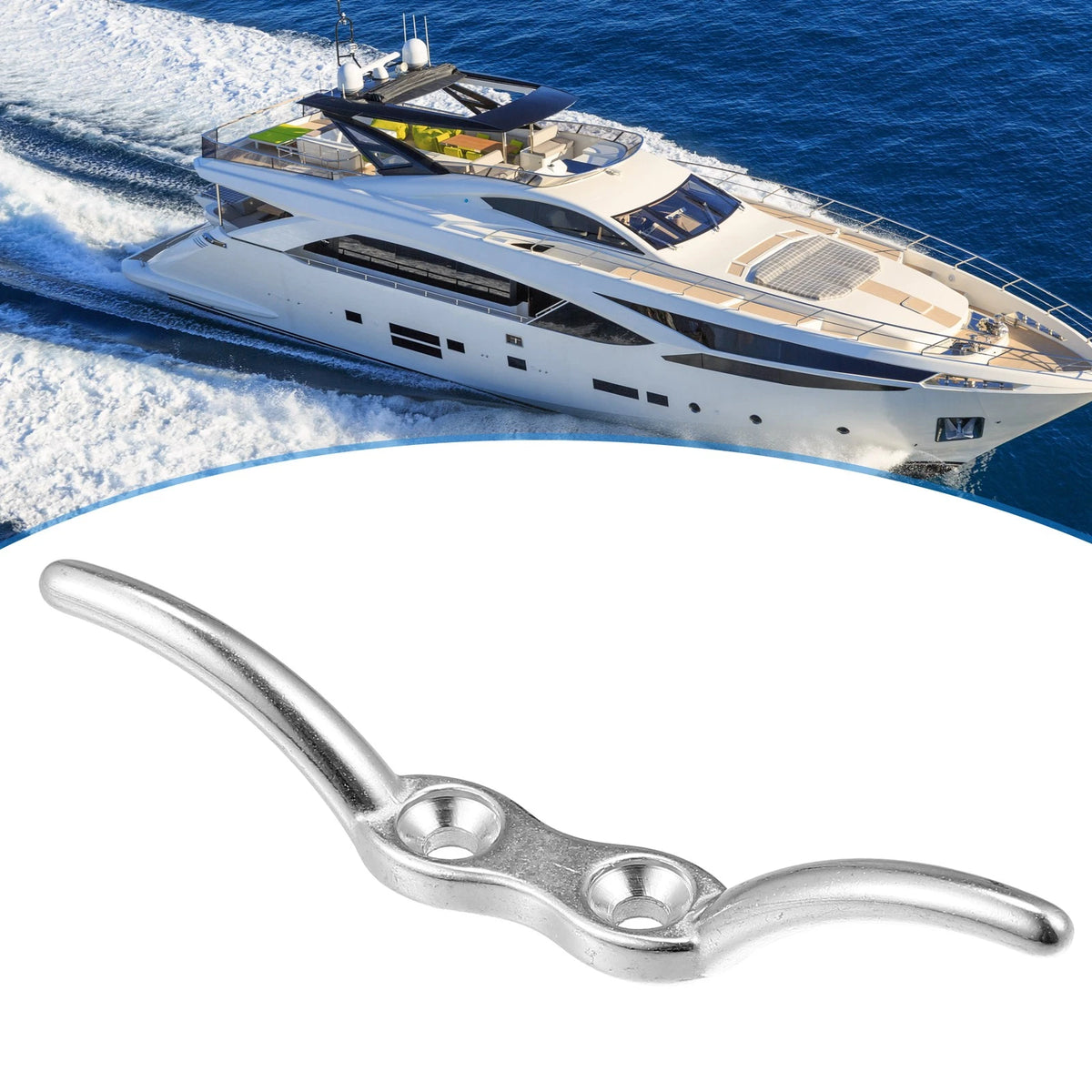 Cleat Hook / 4 Inch / Stainless Steel Flagpole Cleat Hook for Marine Boat Ship