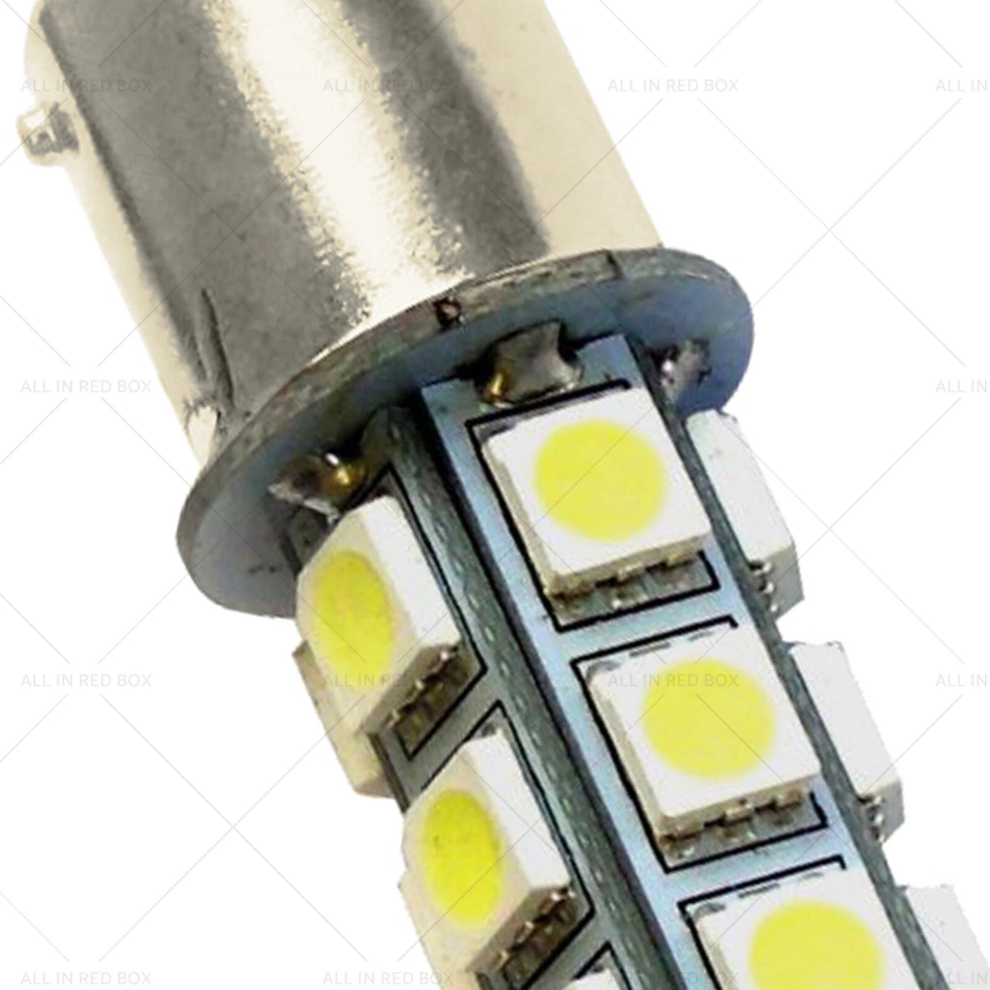 12V BA15D LED 18 SMD Cool White Light Globes for Caravan Car