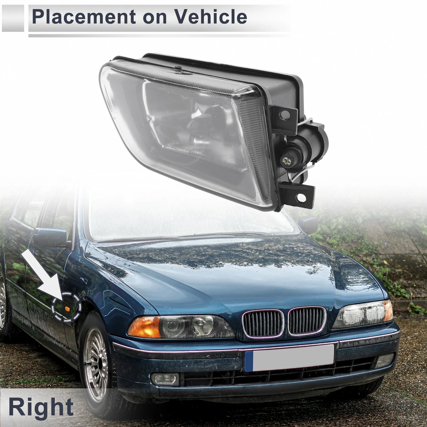 1 Pc Right Front Bumper Side Marker Light Cover for BMW E39 Z3 (1995-2003)