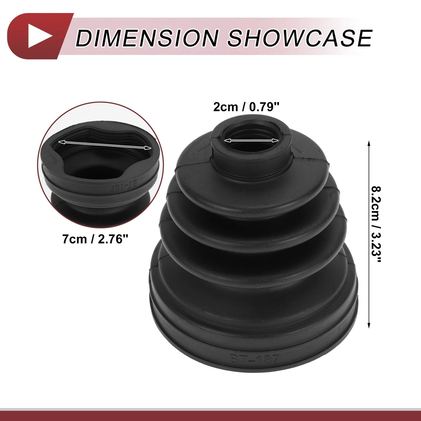 Inner CV Joint Boot Kit with Clamps for Mini Cooper (2002-2008)