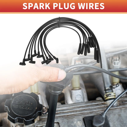 9 Pcs Spark Plug Wires & Coil Cables for Chevrolet Blazer 7.4L V8 (1973-1973)