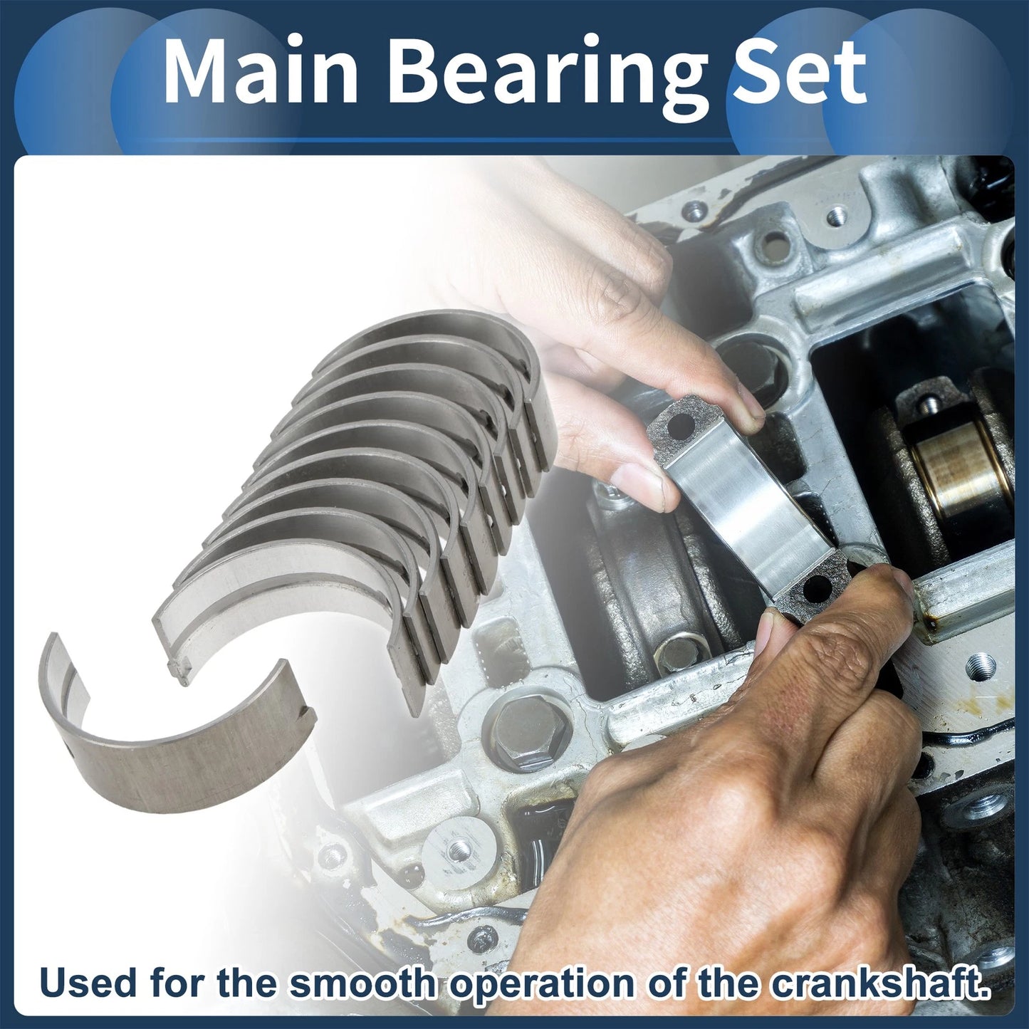 Main Bearing Set 10 Pcs for TOYOTA COROLLA (1974–1998)