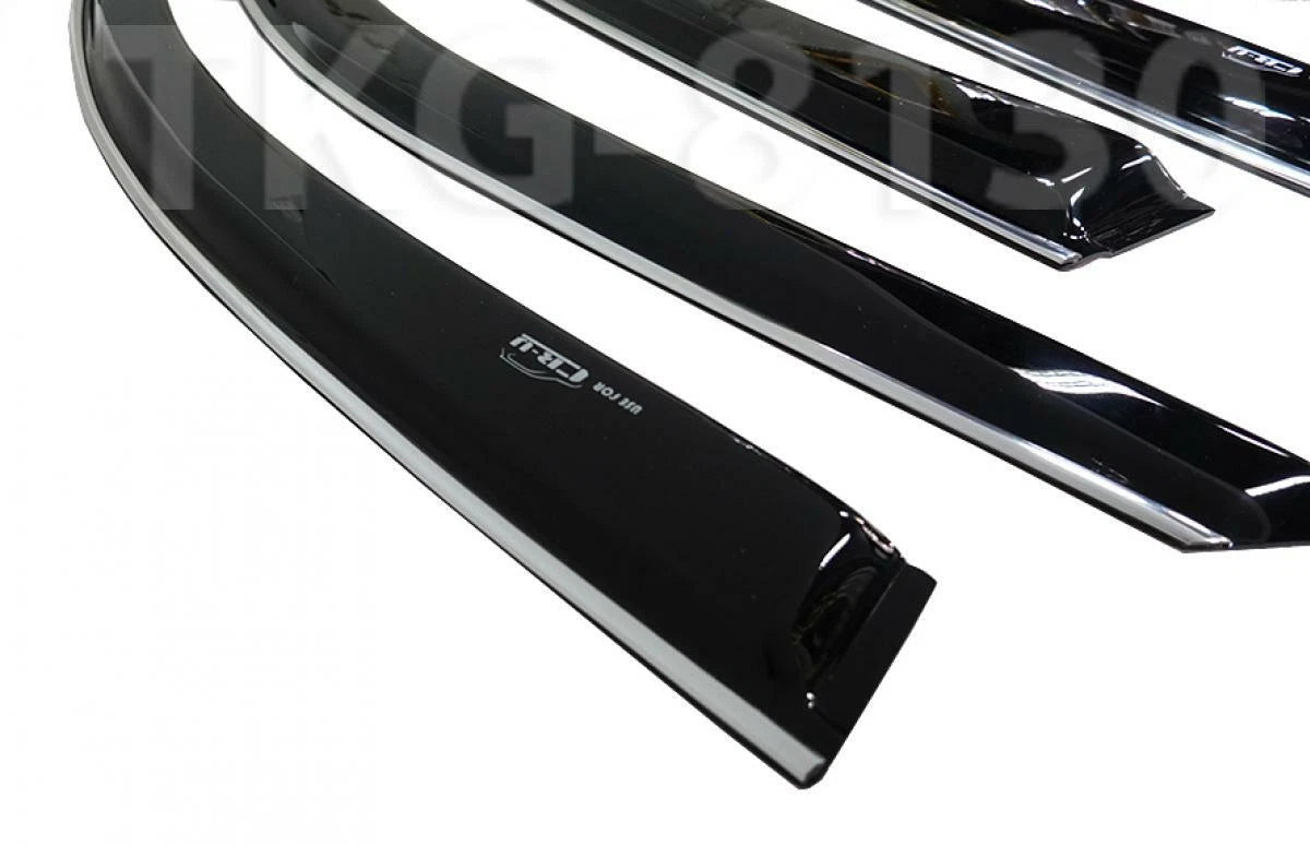 4 x Chrome Door Visor Monsoonss for Honda CR-V (2007-2011)