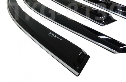 4 x Chrome Door Visor Monsoonss for Honda CR-V (2007-2011)