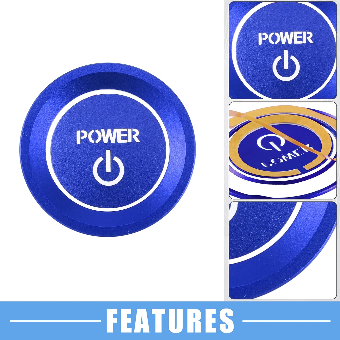 Engine Start Stop Ignition Button Decal for Honda Accord (2018-2022) Blue