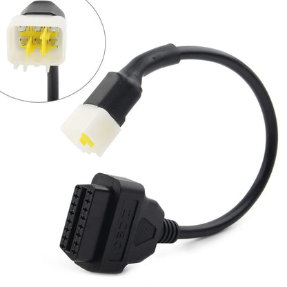 6 Pin OBD to 16 Pin OBD2 Diagnostic Scanner Tool Adapter Cable for Delphi