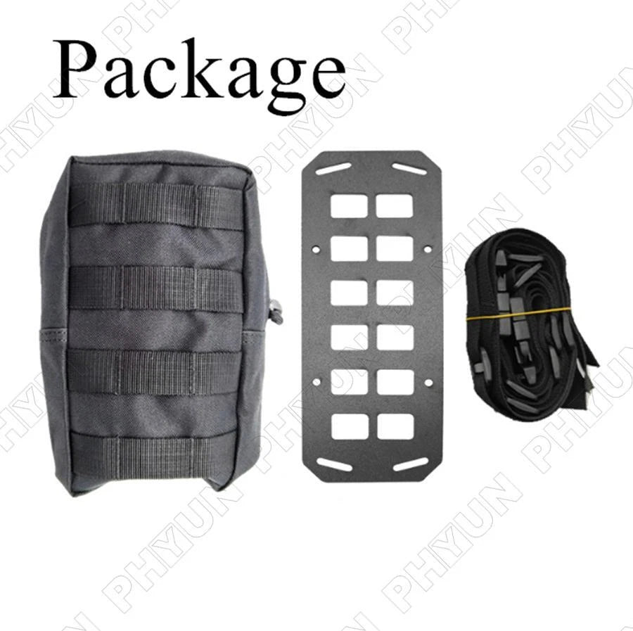 MOLLE Panel Organizer Storage Bag for Universal Black Tactical Car Seat Back