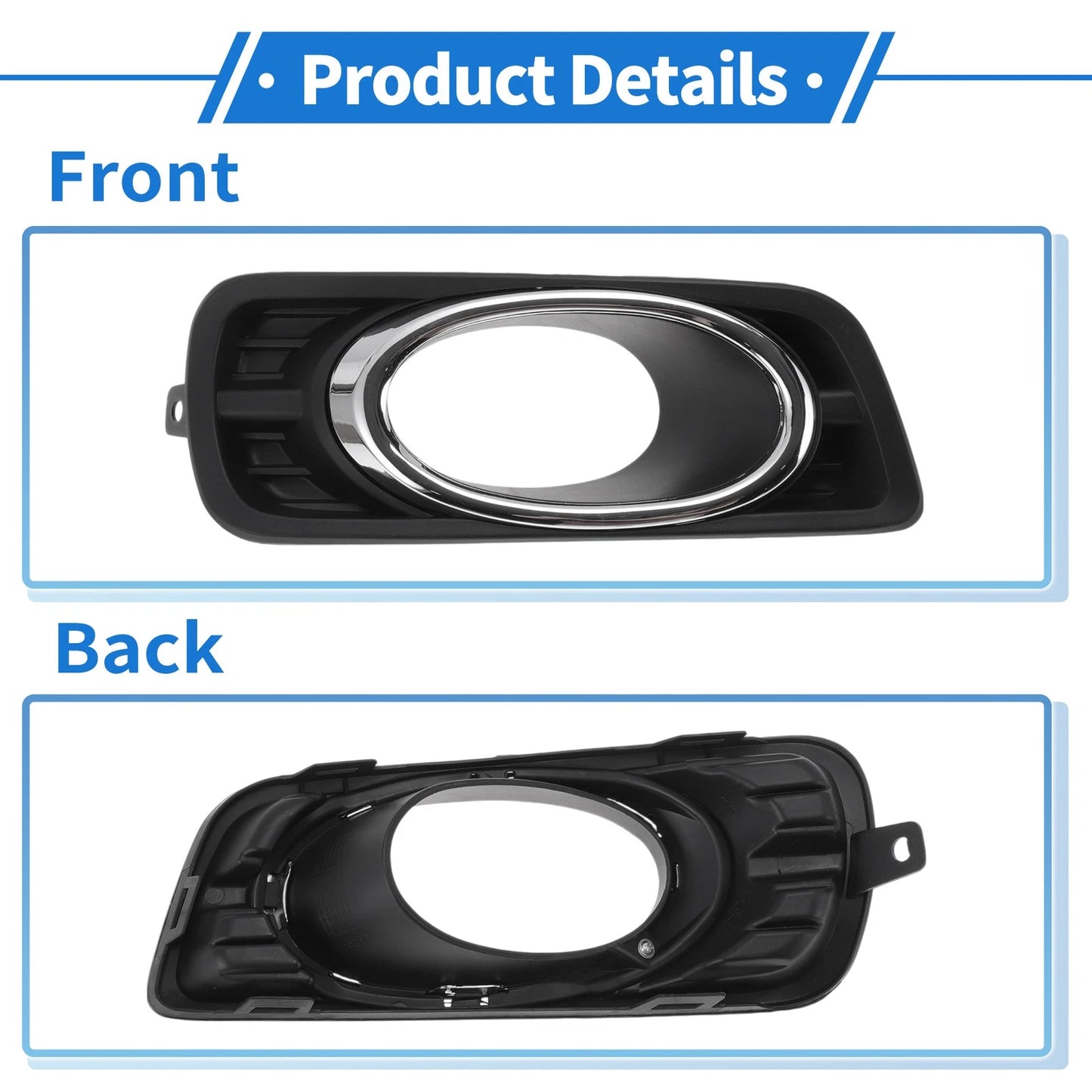 Front Left Fog Light Grill for Honda Civic (2012-2014)