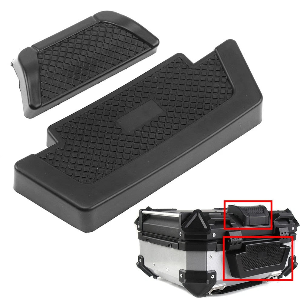Black Rear Saddlebag Trunk Passenger Backrest Pad for Motorcycle