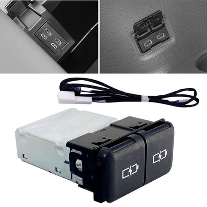 1PC Quick Charge Dual TYPE-C Interface Socket Fast Car Charger for Toyota