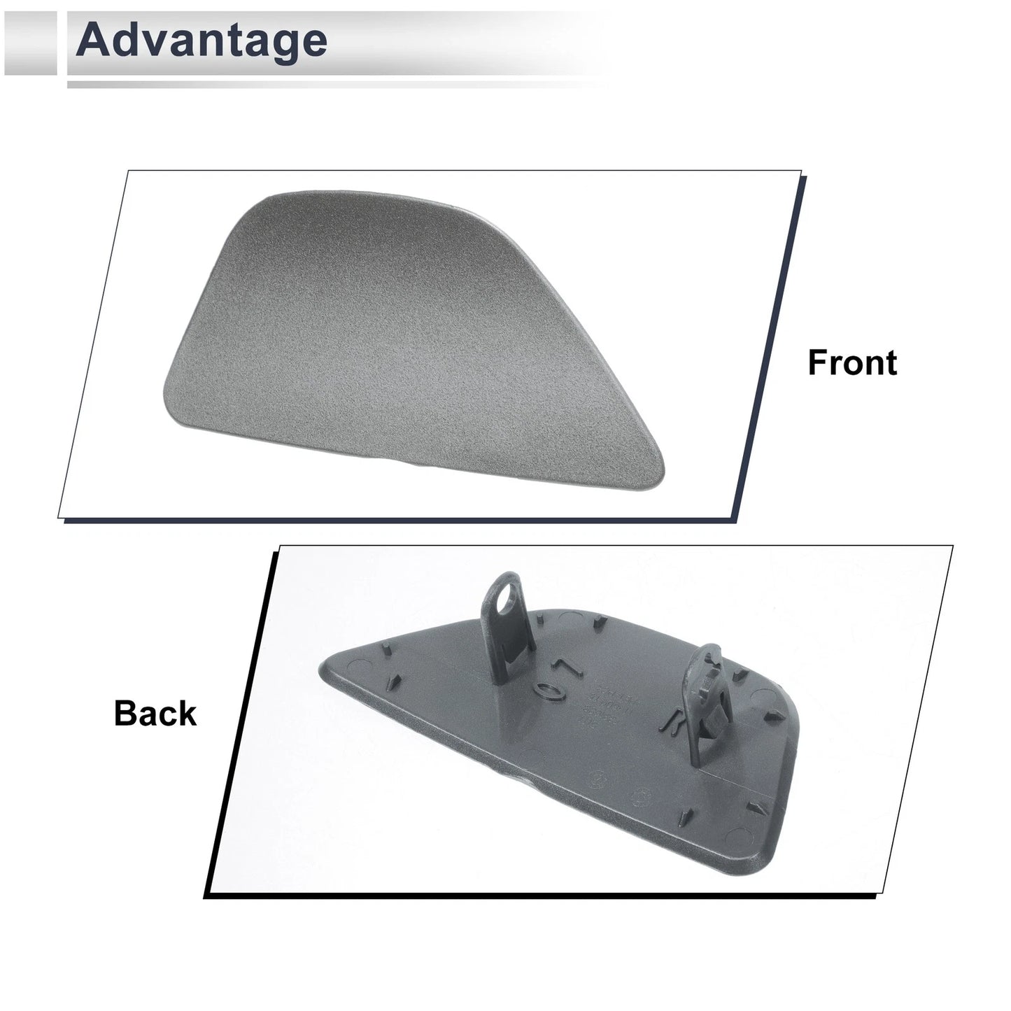 Front Right Washer Nozzle Cover for BMW 535i GT (2014-2017) Grey