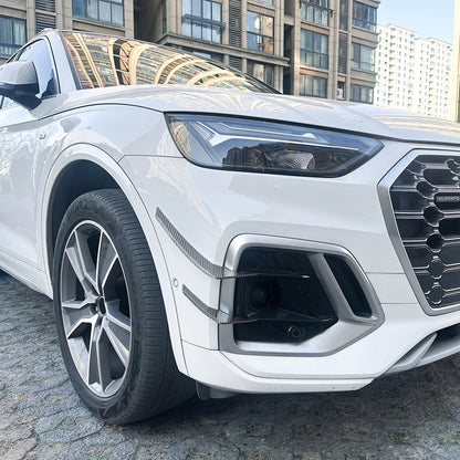 4 x Carbon Look Front Side Air Vent Trims for Audi Q5 FY Sline (2020-2024)