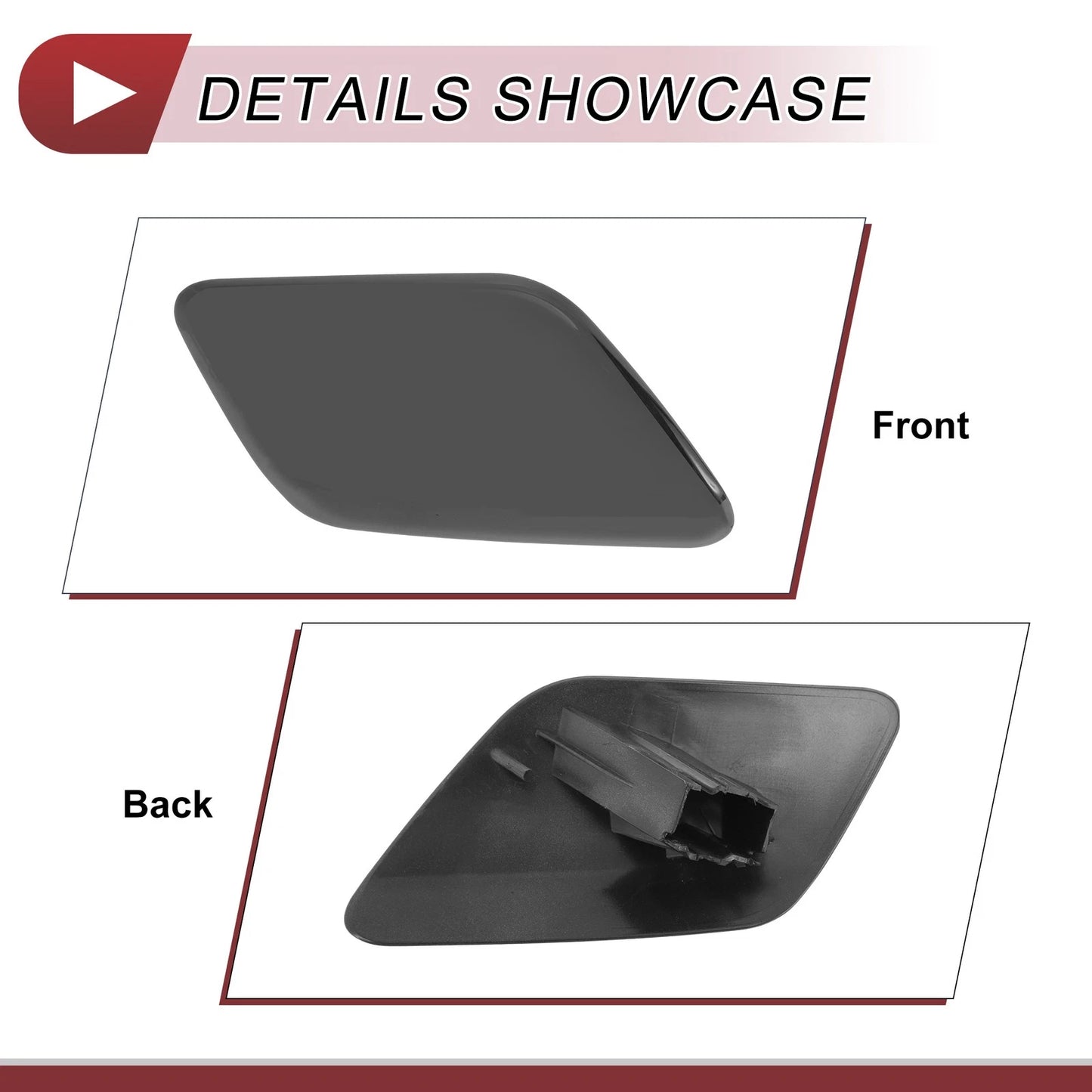 Front Right Bumper Trim Nozzle Cover for Volvo S60 (2011-2013) Black