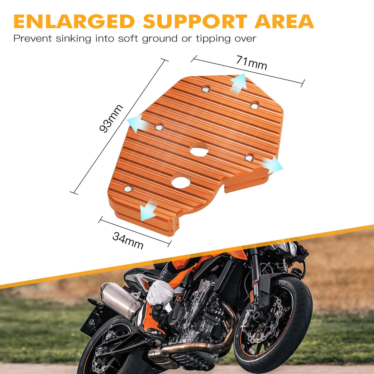 Kickstand Side Footstand Pad for KTM 690 Enduro R, 690 SMC R (2019-2023)
